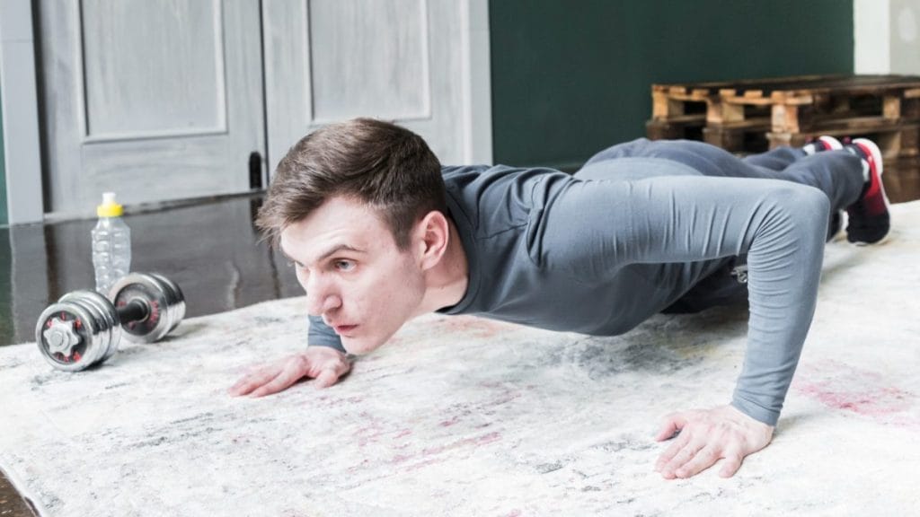 push ups - Chest and Shoulder Workouts to Do at Home