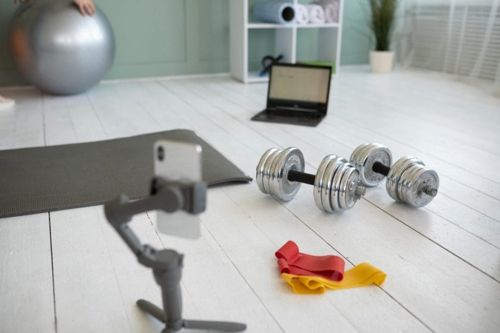 dumbells - home pull workout