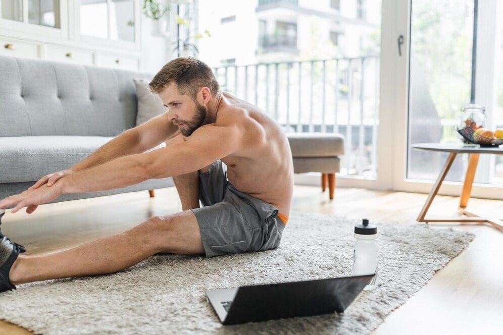 man at home - crossfit workouts at home no equipment